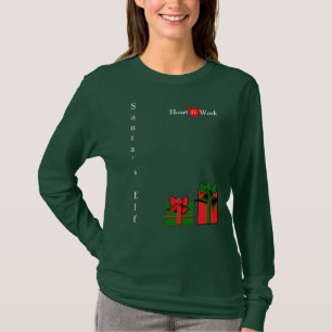 Santa's # 1 Elf heart at work T-Shirt