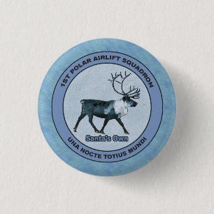 Santa's 1st Polar Airlift Sqdn - Subdued 3 Cm Round Badge