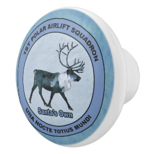 Santa's 1st Polar Airlift Sqdn - Subdued Ceramic Knob