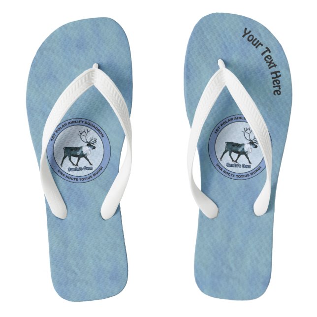 Santa's 1st Polar Airlift Sqdn - Subdued Flip Flops (Footbed)