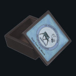 Santa's 1st Polar Airlift Sqdn - Subdued Gift Box<br><div class="desc">A box for that special Christmas gift. The night operations, arctic/polar blue, subdued camouflage version unit insignia of the mythical 1st Polar Airlift Squadron to which are assigned Santa's eight reindeer: Dasher, Dancer, Prancer, Vixen, Comet, Cupid, Donner, and Blitzen. A reindeer (caribou) appears within a blue ring. Text reading, "1ST...</div>