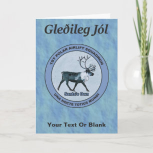 Santa's 1st Polar Airlift Sqdn - Subdued Holiday Card