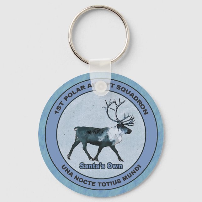 Santa's 1st Polar Airlift Sqdn - Subdued Key Ring (Front)