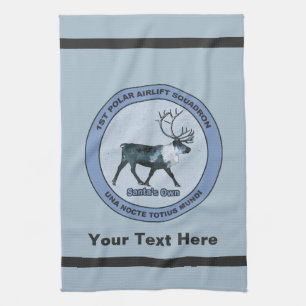 Santa's 1st Polar Airlift Sqdn - Subdued Tea Towel