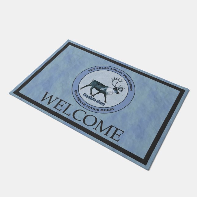 Santa's 1st Polar Airlift Sqdn - Welcome Doormat (Angled)
