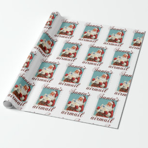Santa's Airmail Christmas Wrapping Paper