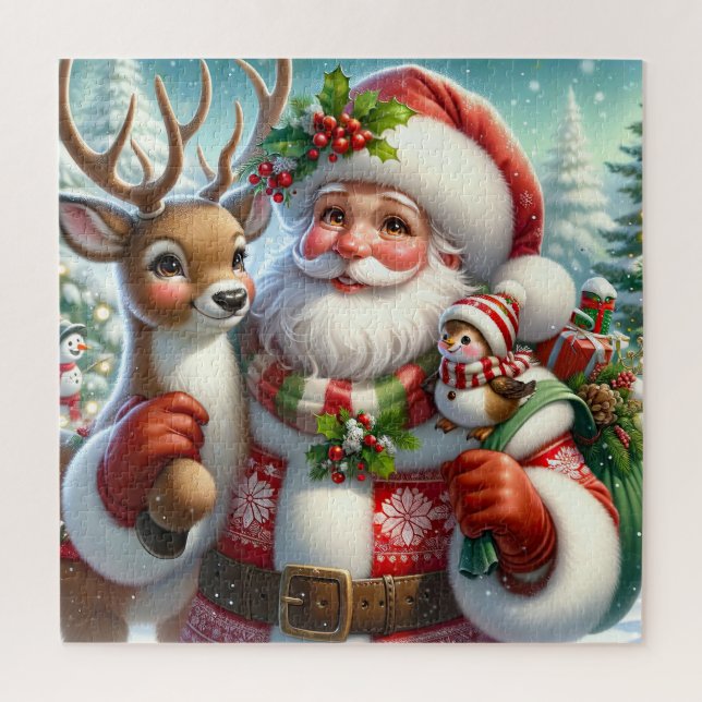 Santa's and Rudolph Jigsaw Puzzle (Vertical)