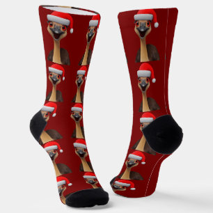 Santa's Aussie Helper - Cute Christmas Emu Socks