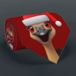 Santa's Aussie Helper - Cute Christmas Emu Tie<br><div class="desc">Santa's Aussie Helper - Cute Christmas Emu is an odd animal with a quirky appearance. Are you an emu keeper, zoo keeper, or emu farmer or do you have a friend who is? Emus: friendly and inquisitive: treat with respect and caution! Are you an emu lover? Do you know a...</div>
