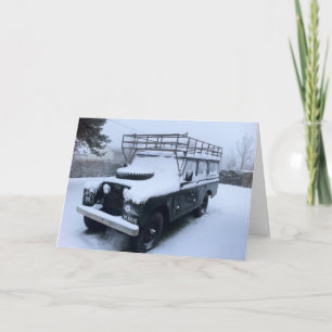 Santa's Back-up Sleigh Holiday Card