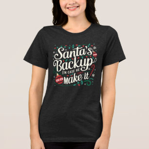 Santa's Backup Funny Family Christmas Tees