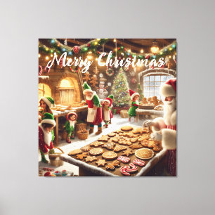 Santa's Bake Shop Canvas Print