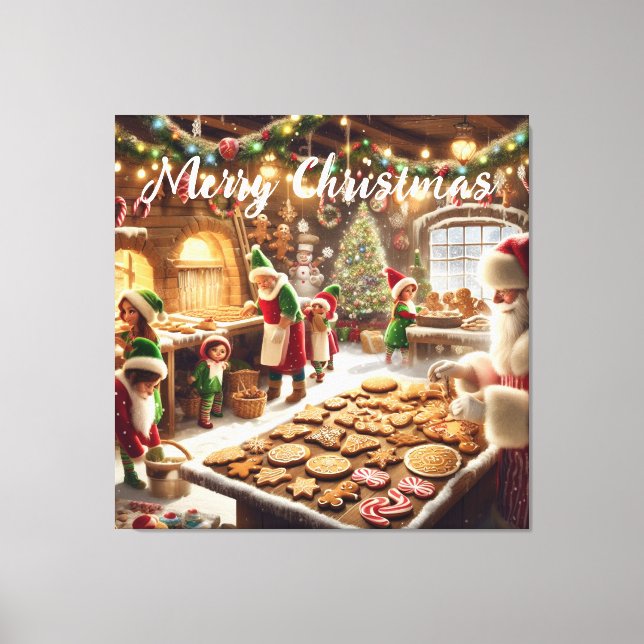 Santa's Bake Shop Canvas Print (Front)