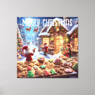 Santa's Bakery Canvas Print