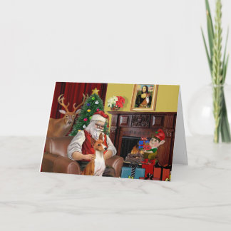 Santa's Basenji Holiday Card