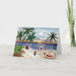 Santa's Beach Break Christmas card<br><div class="desc">Santa's Beach Break Christmas card</div>