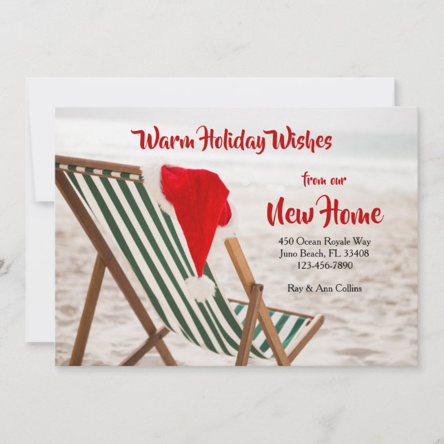 Santa's Beach Chair Moving Announcement (Front)