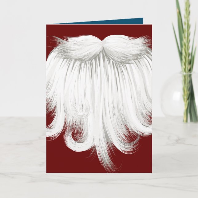 Santa's Beard red and blue sapphire holiday Card (Front)