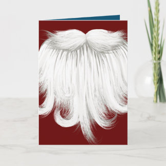 Santa's Beard red and blue sapphire holiday Card