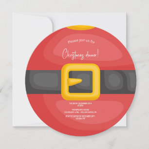 Santa's belly christmas  invitation