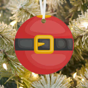 Santa's belly christmas  metal tree decoration