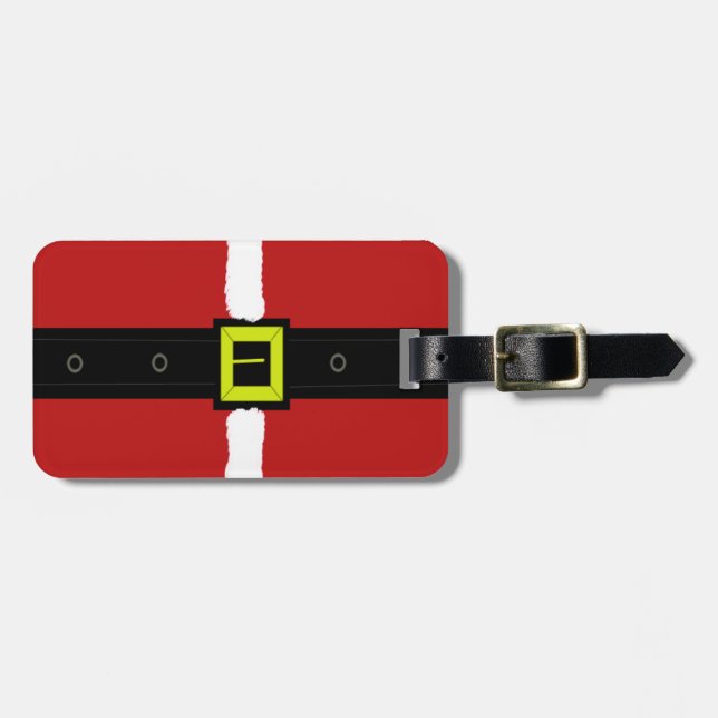 Santas Belt Buckle Luggage Tag (Front Horizontal)