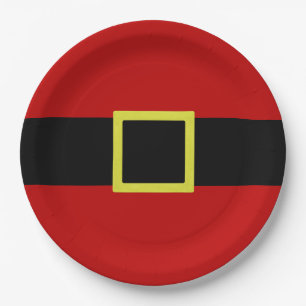 Santa's Belt   Christmas Holiday Paper Plate