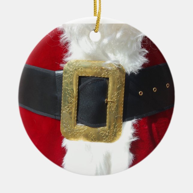 Santa's Belt [Ornament] Ceramic Tree Decoration (Front)