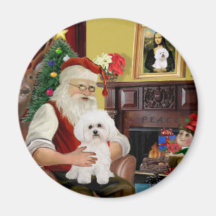 Santa's Bichon Frise #2 Magnet