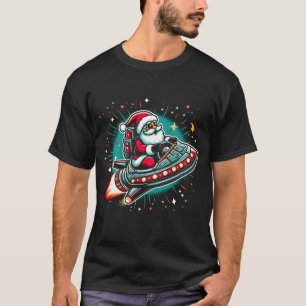Santa's Blazing Christmas rocket Ride T-Shirt
