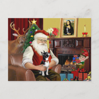 Santa's Boston Terrier Holiday Postcard
