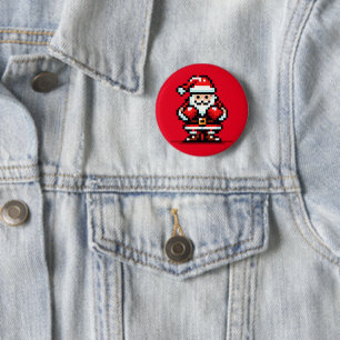Santa's Boxing Match - Holiday Showdown 6 Cm Round Badge