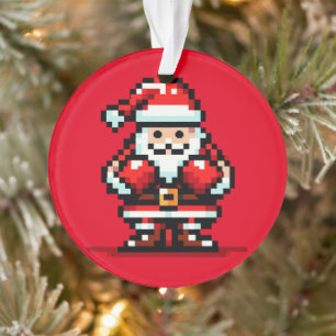 Santa's Boxing Match - Holiday Showdown Ornament