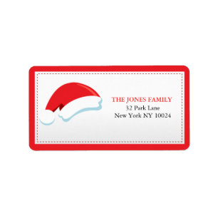 Santa's Cap -Christmas address labels