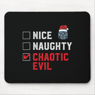Santa's Chaotic Evil List D20 Tabletop Gamer Funny Mouse Mat