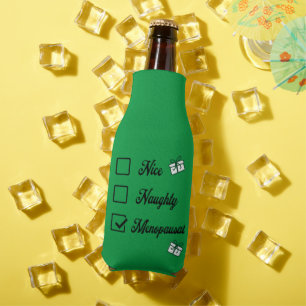 Santa's checklist - nice, naughty, menopausal bottle cooler
