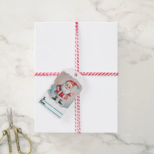 Santa's cheerful winter Christmas tag