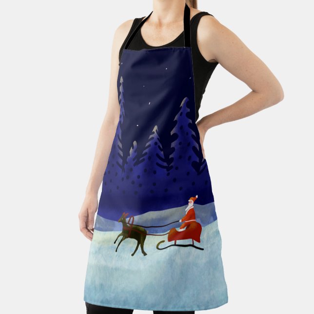 Santa's Christmas Night Trip Apron (Insitu)