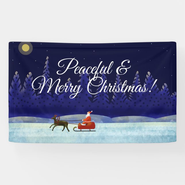 Santa's Christmas Night Trip Banner (Horizontal)