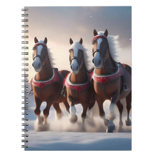 Santas Christmas Snow Horses,  Notebook
