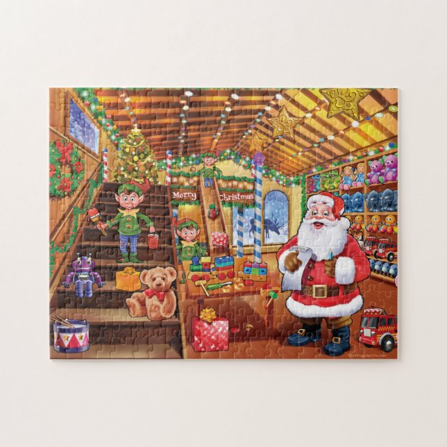 Santa's Christmas toy workshop jigsaw puzzle (Horizontal)