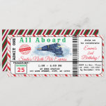 Santa's Christmas Train North Pole Ticket Birthday Invitation<br><div class="desc">I take pride in all my designs, If you have any questions, want custom changes made to the design, or want coordinating items to match & need me to create it, please contact Megan with Emma Sue Bow-tique directly at megan@emmasuebowtique.com . Zazzle is now offering digital files, however if you...</div>