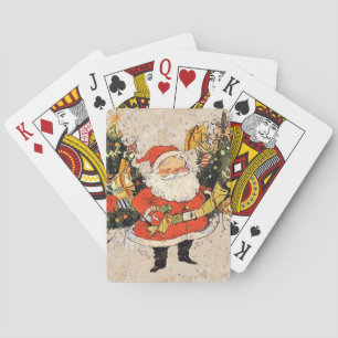 Santa's Christmas Trees Playing Cards