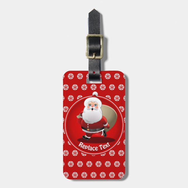 Santa's Christmas Trip Luggage Tag (Front Vertical)