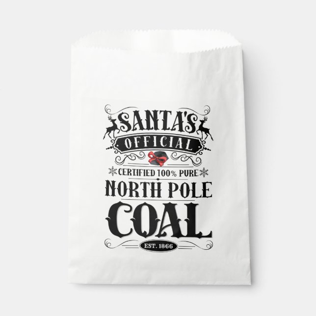 Santa's Coal Favour Bags (Front)