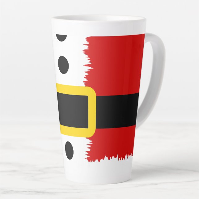 Santa's Coat Latte Mug (Right Angle)