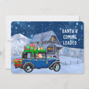 Santa's Coming Loaded Humourous Invitation