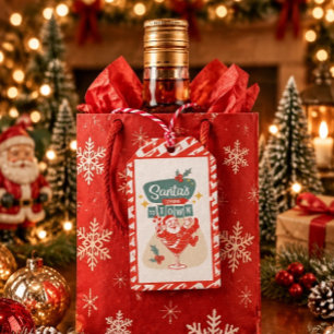 Santa's Coming to Town Happy Hour To and From Gift Tags
