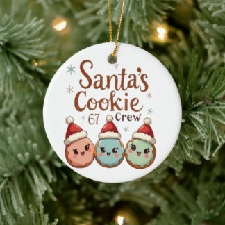 Santa's Cookie 67 Crew Ceramic Tree Decoration