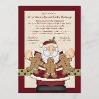 Santa's Cookie Exchange Invitation Card